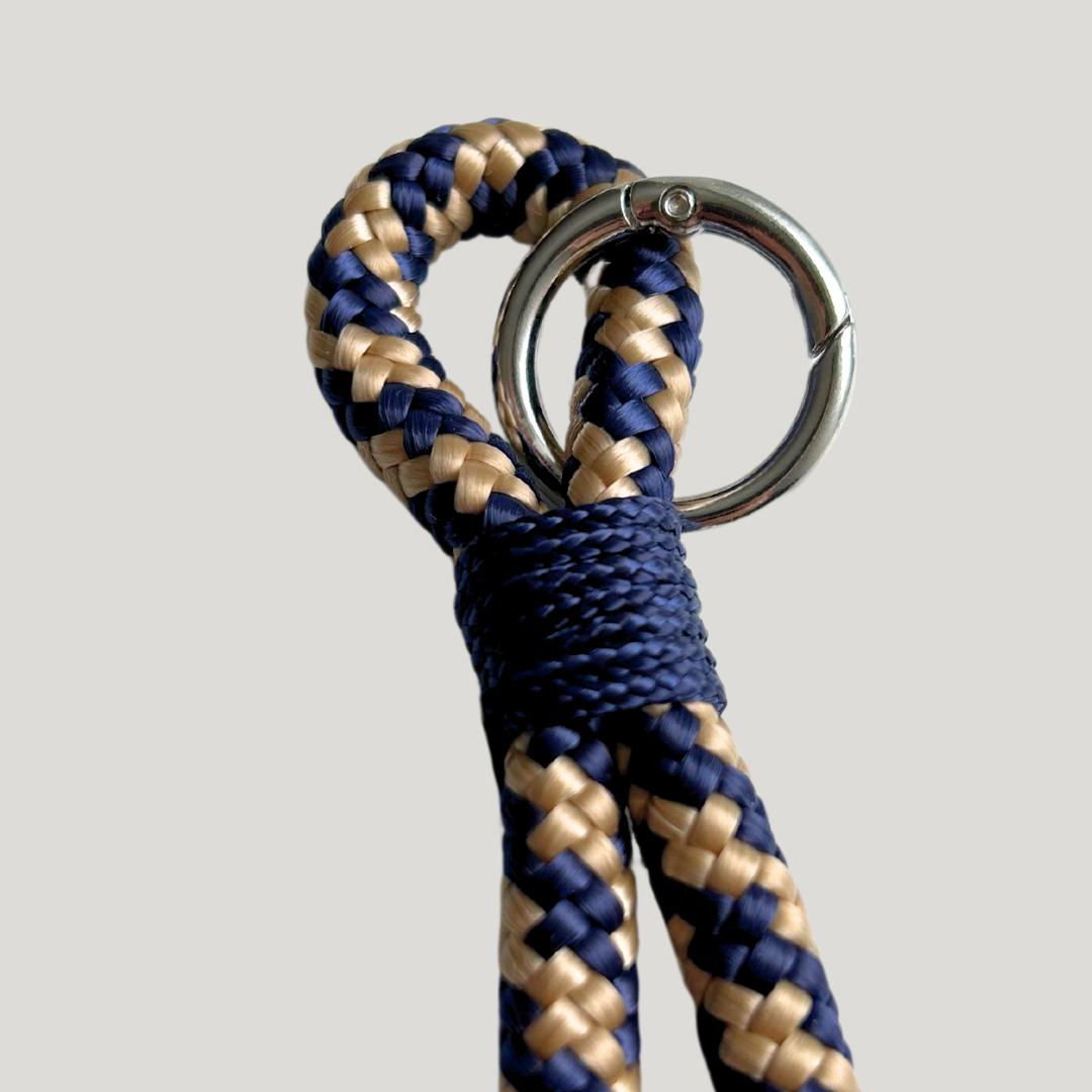 Vera Loop Keychain- Beige/Blue